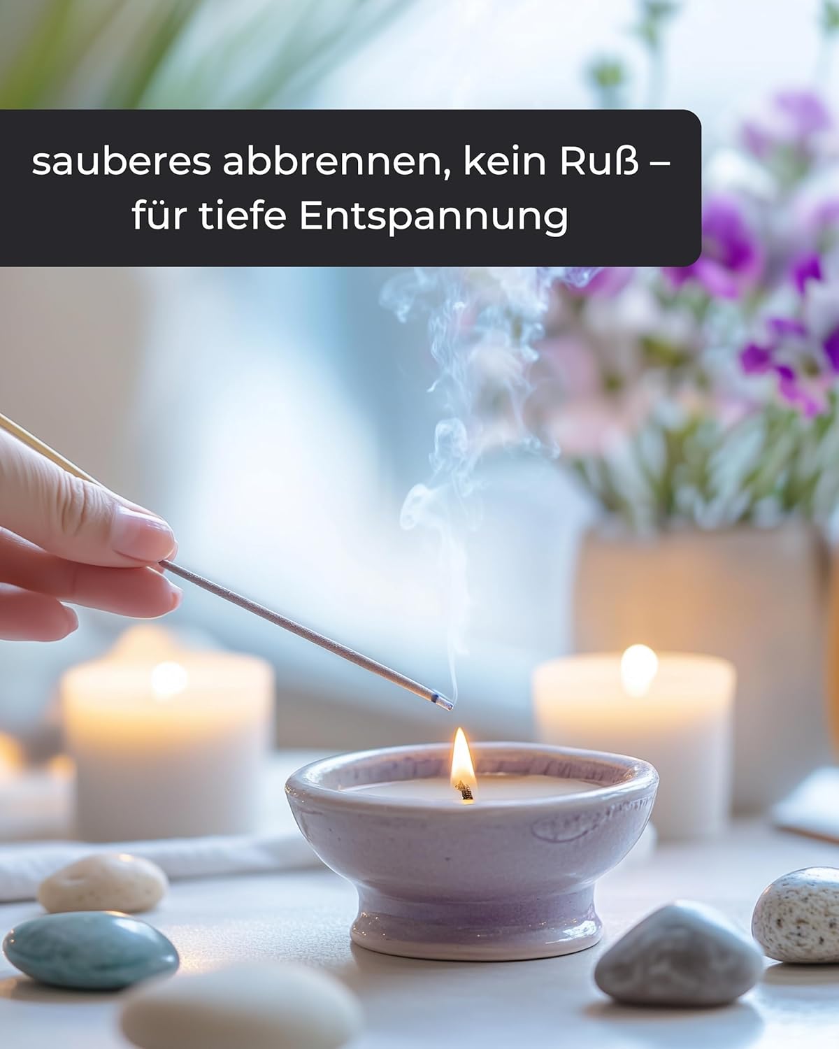 Räucherstäbchen Set 5×20 – 100 Incense Sticks – Meersalz Lavendel, Salbei Eukalyptus, Sandelholz Rose, Osmanthus Agarholz & Weihrauch Orangen Blüte