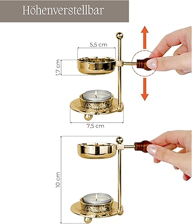 Gold Incense Burner with Sieve