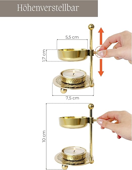 incense burner with gold sieve