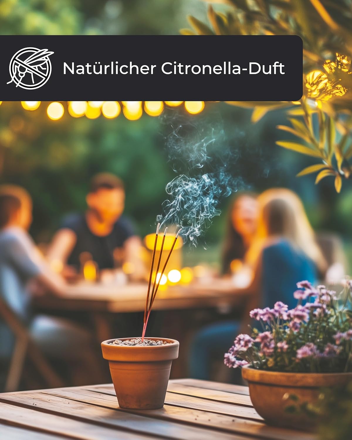 Citronella-Räucherstäbchen – 100 Stäbchen für den Garten, die Terrasse und zur Meditation