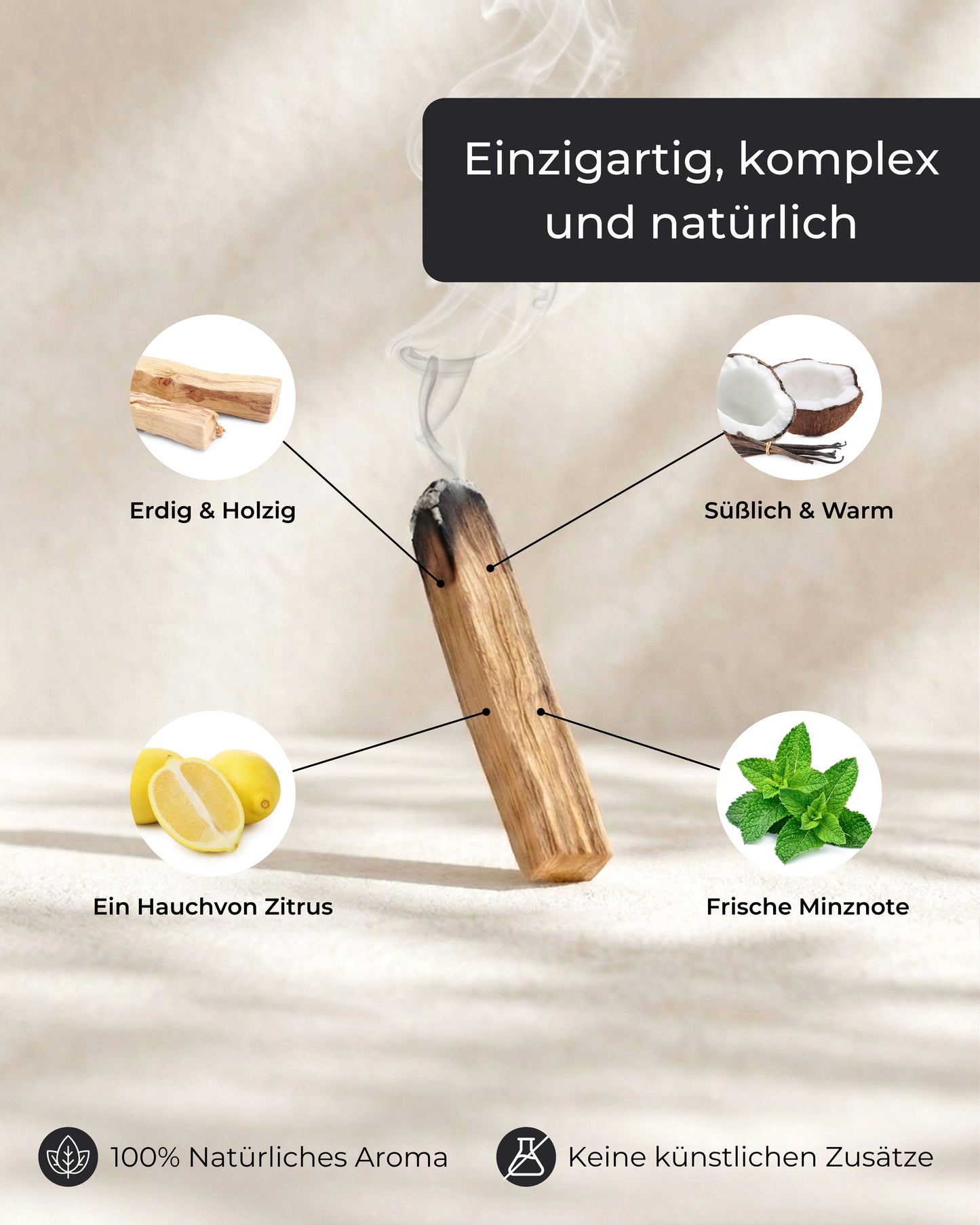 Incense Holder Palo Santo Incense Wood – 8 Fragrant Sticks of Holy Wood