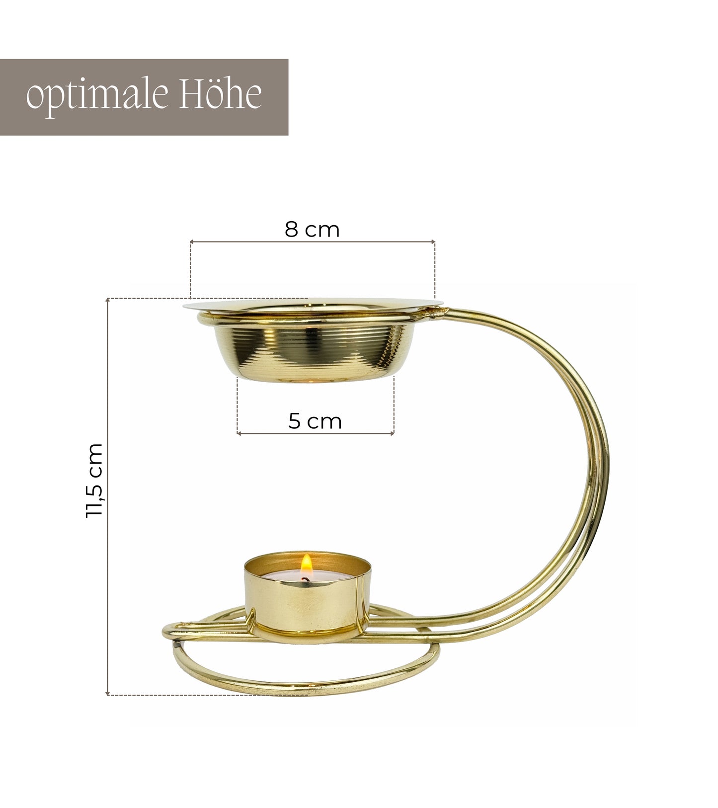 Gold Incense Burner with Sieve & Bow