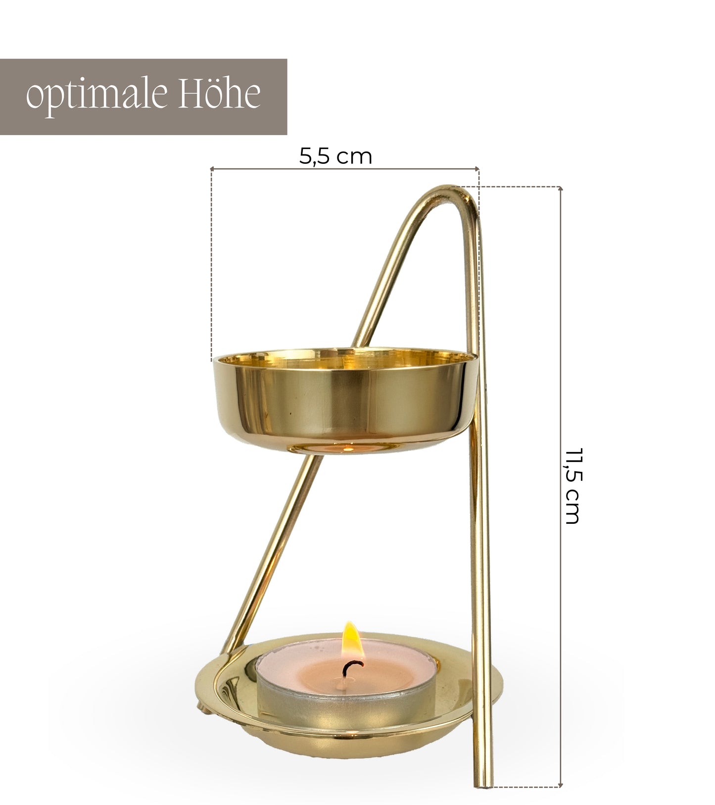 Gold Incense Burner with Sieve