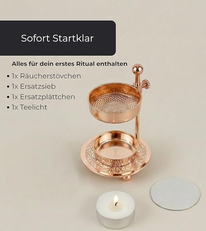 Räucherstövchen Roségold