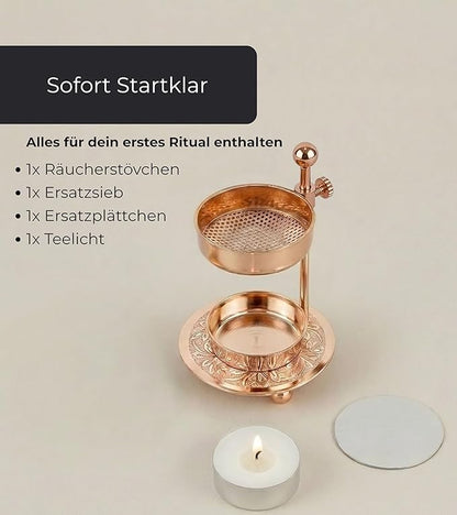 Räucherstövchen Roségold