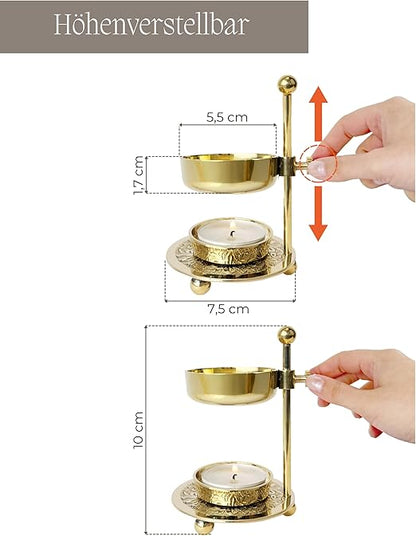 incense burner with gold sieve