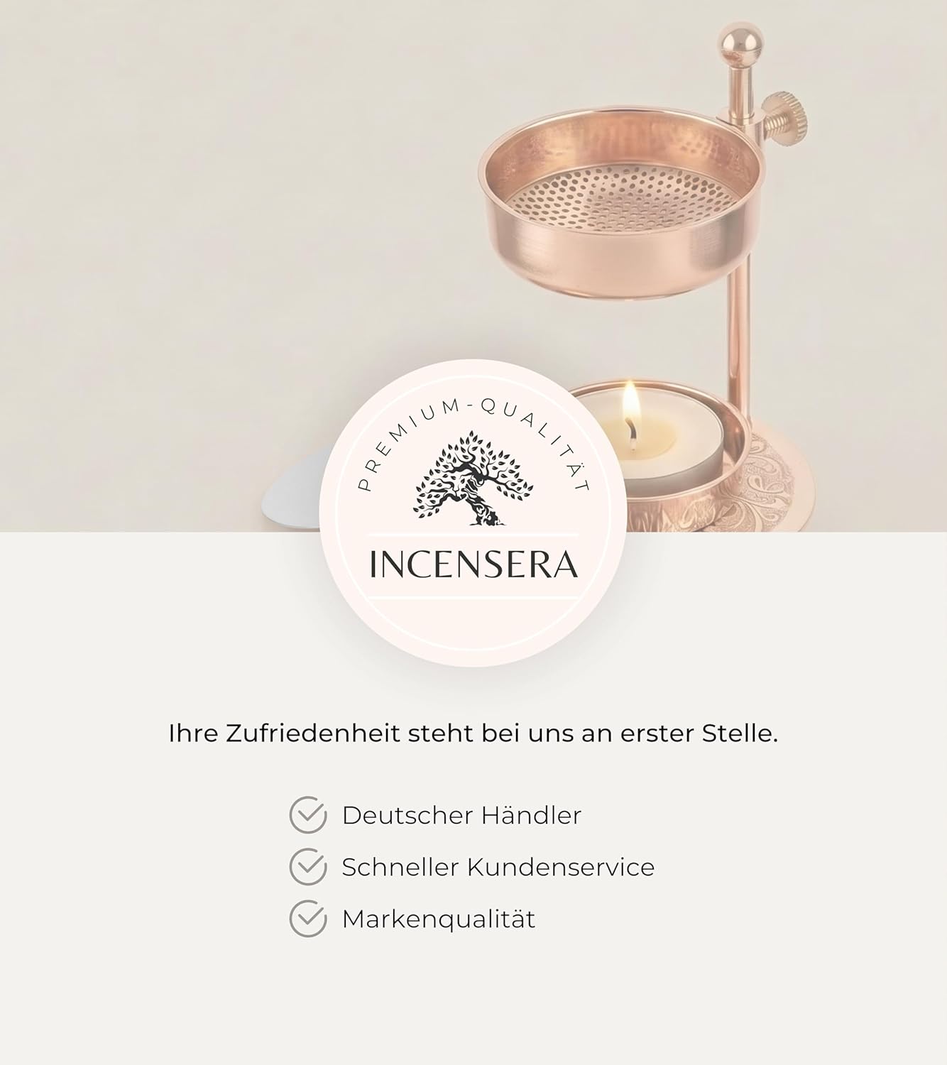 Räucherstövchen Roségold