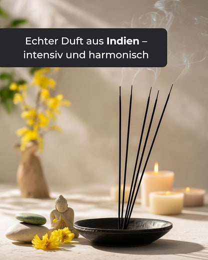 Incense Sticks Set 100 Pieces (5 x 20) – Pure Natural Scented Sticks with Saffron, Vanilla, Lilac, Cool Water & Rain Forest