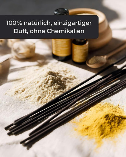 Incense Sticks Set 100 Pieces (5 x 20) – Pure Natural Scented Sticks with Saffron, Vanilla, Lilac, Cool Water & Rain Forest