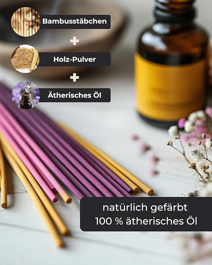 Incense Stick Set - 100 Incense Sticks (5x20) - Sandalwood, Lavender, Frankincense, Myrrh & Sage