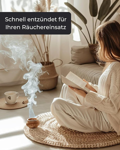 Incensera Holzkohletabletten 3 cm – Schnellzündscheiben für Räucherwerk