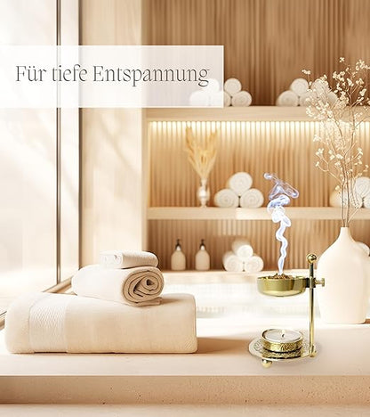 incense burner with gold sieve