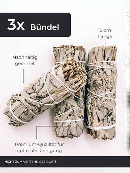 Set of 3 White Sage Smudge Sticks