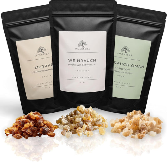 Weihrauch Set – Myrrhe & Weihrauch aus Äthiopien & Oman für Rituale & Reinigung