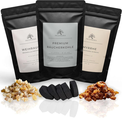 Weihrauch, Myrrhe & Räucherkohle