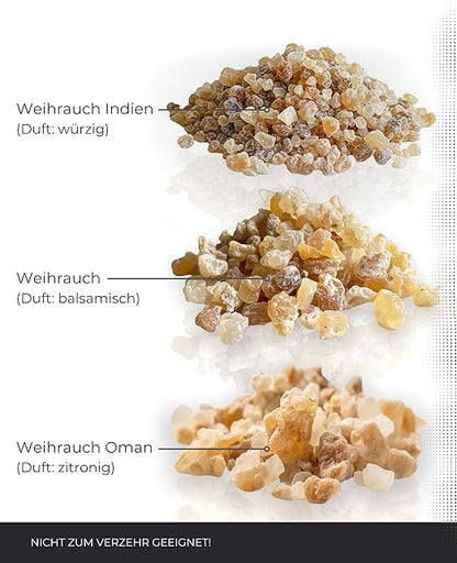 Weihrauch Set – 150 g Räucherharze (3×50 g) aus Oman, Äthiopien & Indien