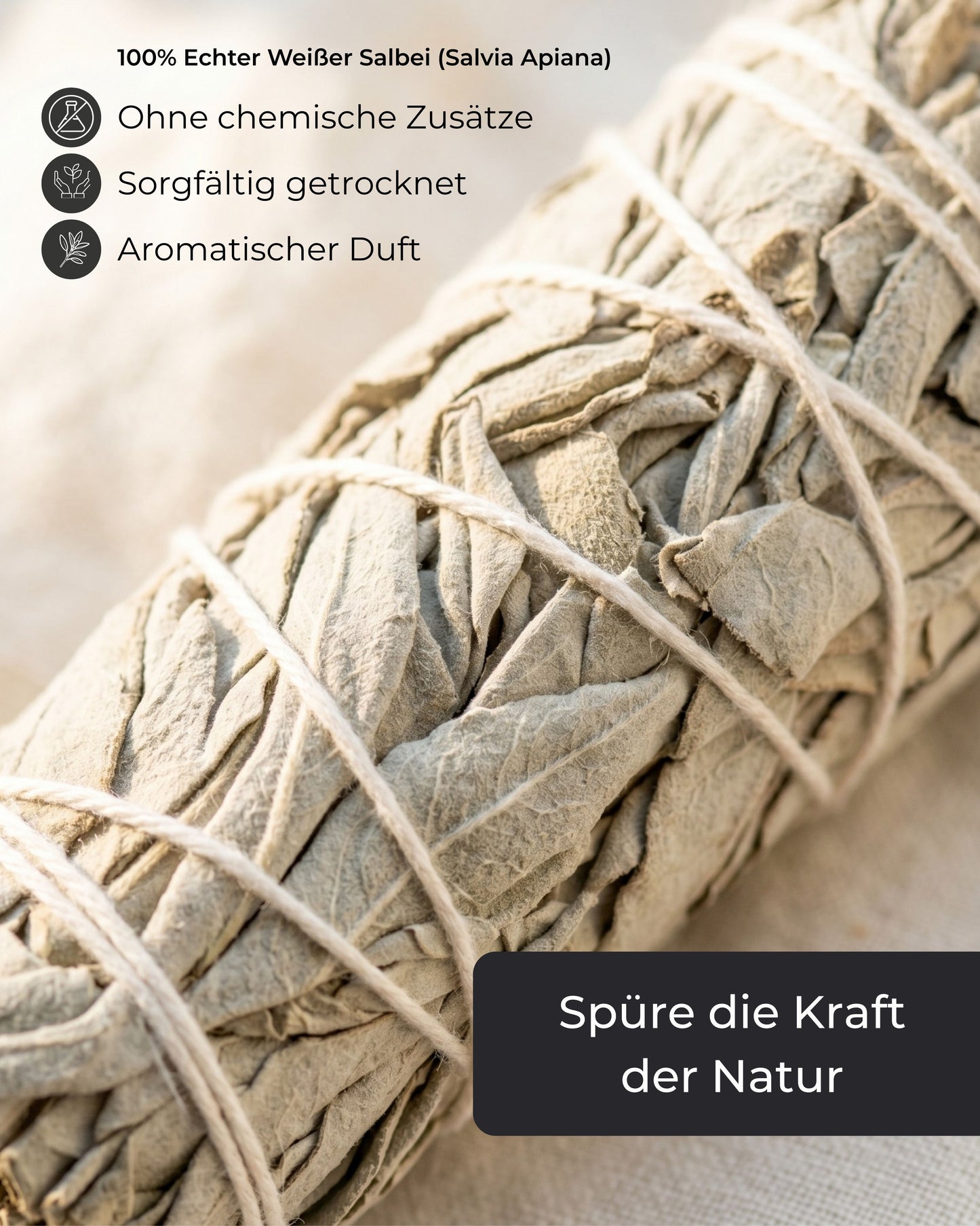 3 Pieces Dried Sage Bundles - White Sage Smudge Stick Set
