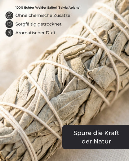 3 Pieces Dried Sage Bundles - White Sage Smudge Stick Set