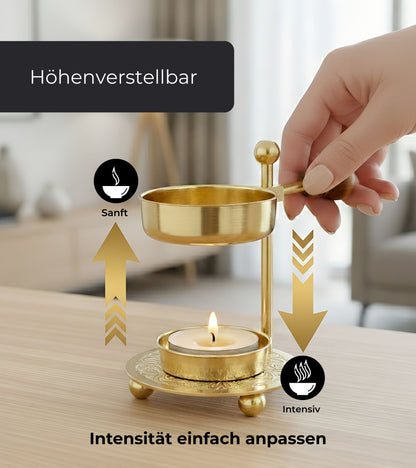 Elegantes Räuchergefäß mit goldenem Sieb