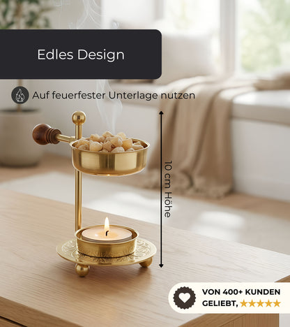 Elegantes Räuchergefäß mit goldenem Sieb