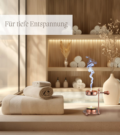 Adjustable Rose Gold Incense Burner with Sieve 