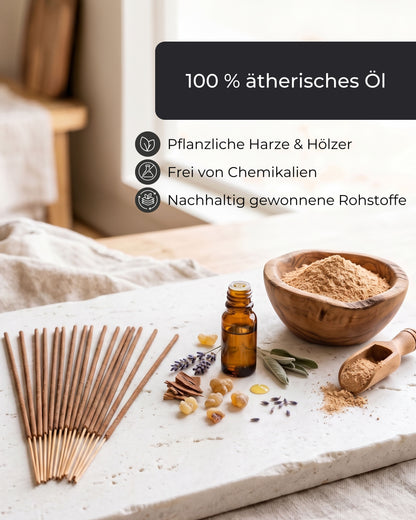 Incense Sticks - 100-Piece Scented Stick Set (5x20) - Sandalwood, Lavender, Frankincense, Myrrh & Sage