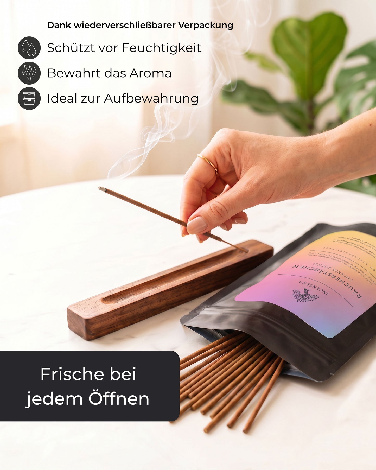 Incense Sticks - 100-Piece Scented Stick Set (5x20) - Sandalwood, Lavender, Frankincense, Myrrh & Sage