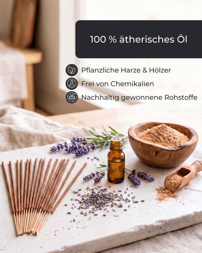 Lavender Incense - 100 Sticks with a Gentle, Natural Scent