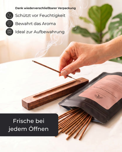 Incense Sticks Set 100 Pieces – 5 Scents: Sea Salt Lavender, Sage Eucalyptus, Sandalwood Rose, Osmanthus Agarwood & Frankincense Orange Blossom