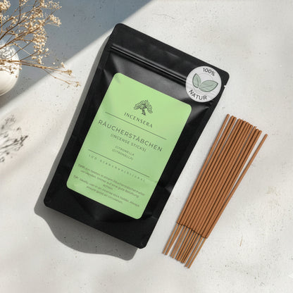 Citronella Räucherstäbchen – 100 Stück für Garten & Terrasse