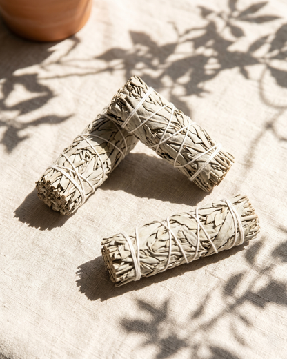 3 Pieces Dried Sage Bundles - White Sage Smudge Stick Set