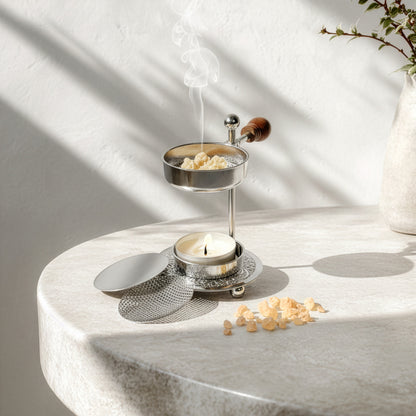 Silver Incense Burner with Sieve